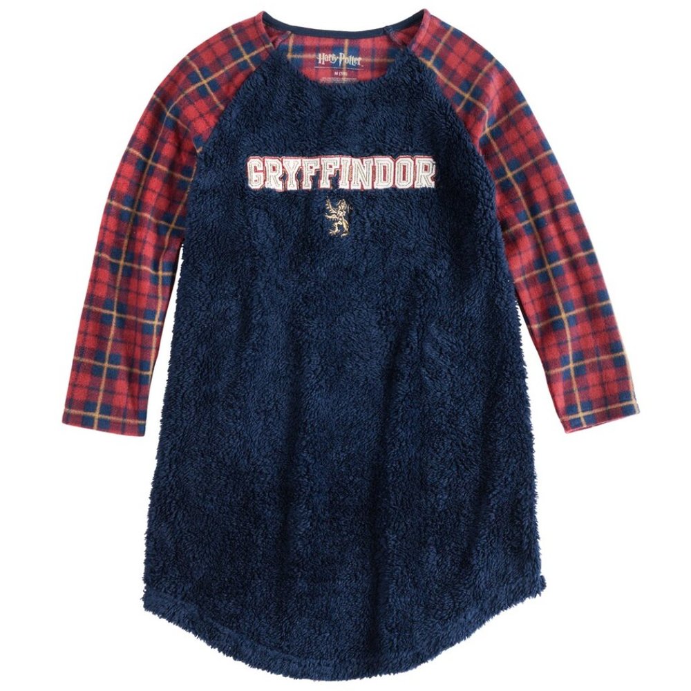 New! Harry Potter Gryffindor Fleece Dorm Nightgown